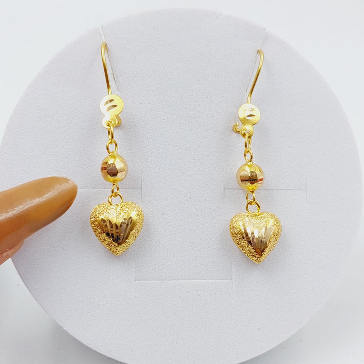 21K Gold Fancy Earrings by Saeed Jewelry - Image 1