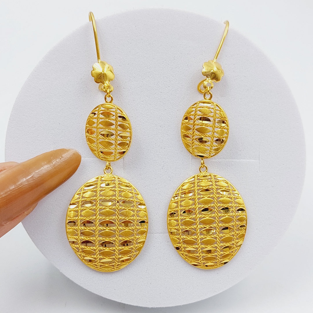 21K Gold Fancy Earrings by Saeed Jewelry - Image 1