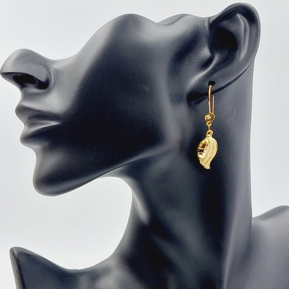 21K Gold Fancy Earrings by Saeed Jewelry - Image 2