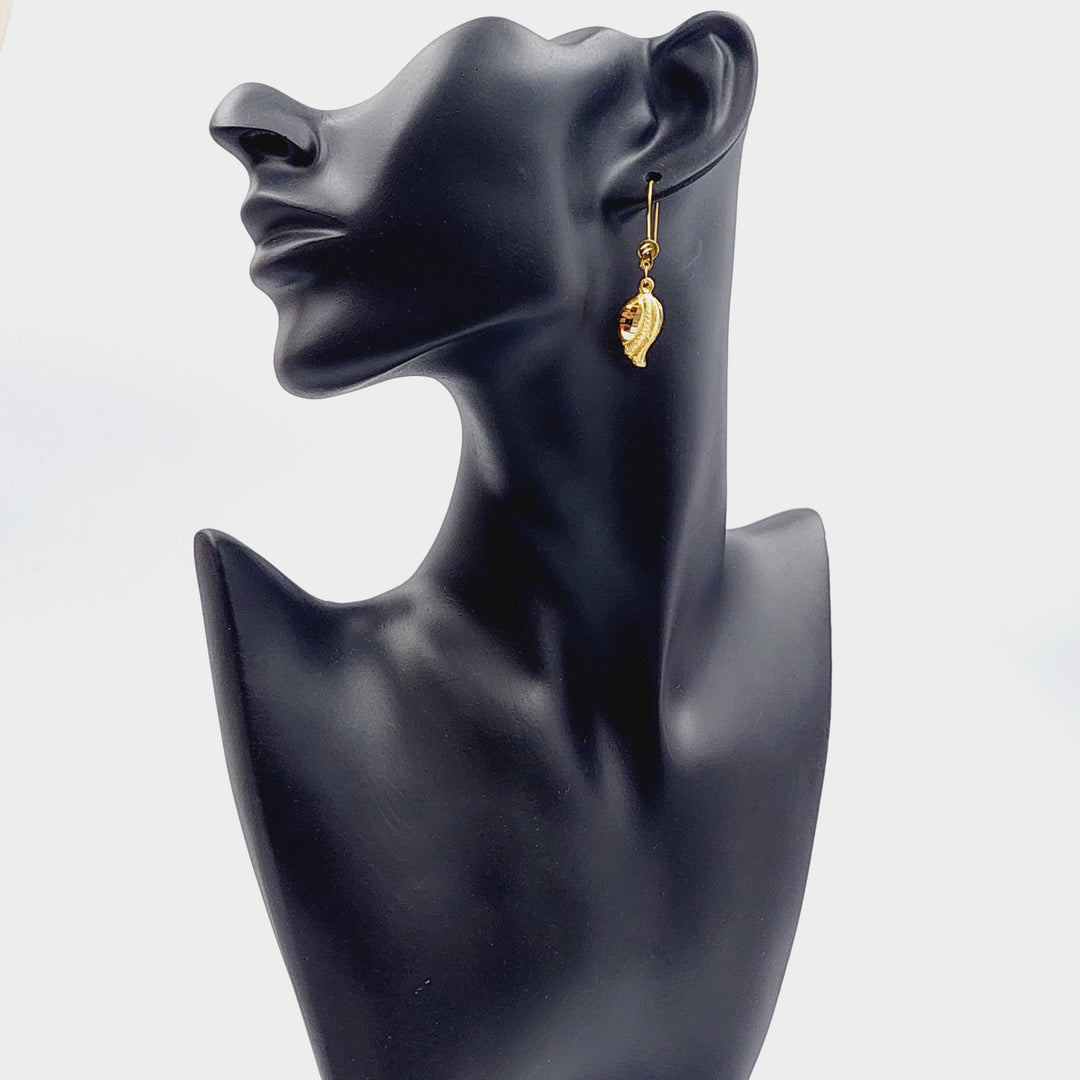 21K Gold Fancy Earrings by Saeed Jewelry - Image 3