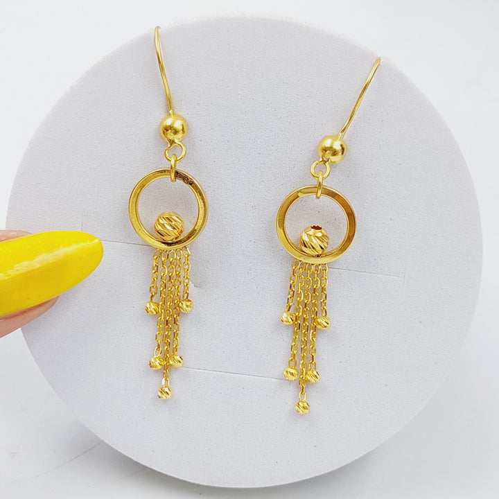 21K Gold Fancy Earrings by Saeed Jewelry - Image 1