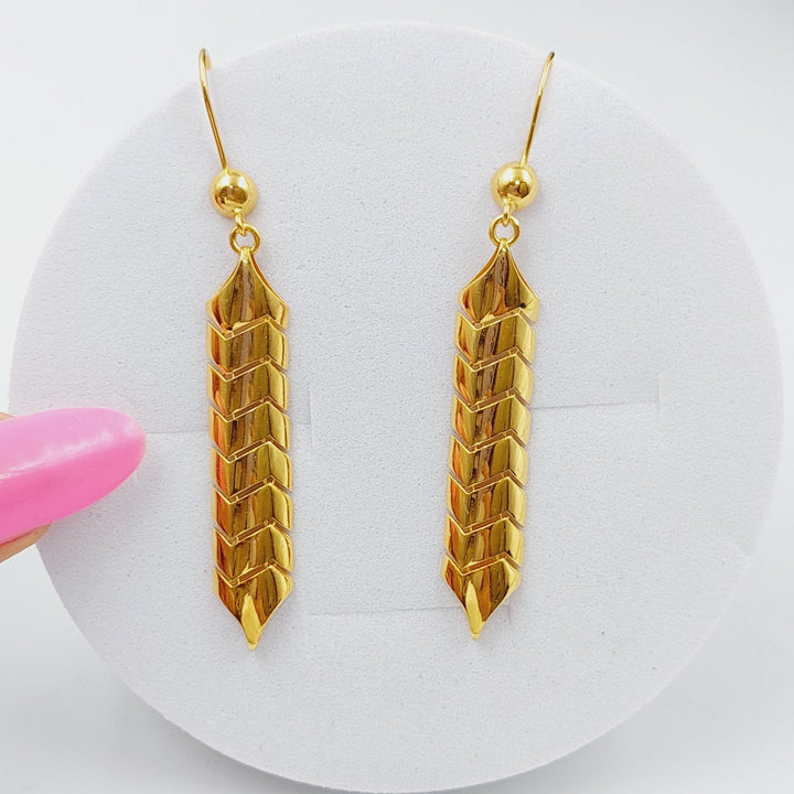 21K Gold Fancy Earrings by Saeed Jewelry - Image 1