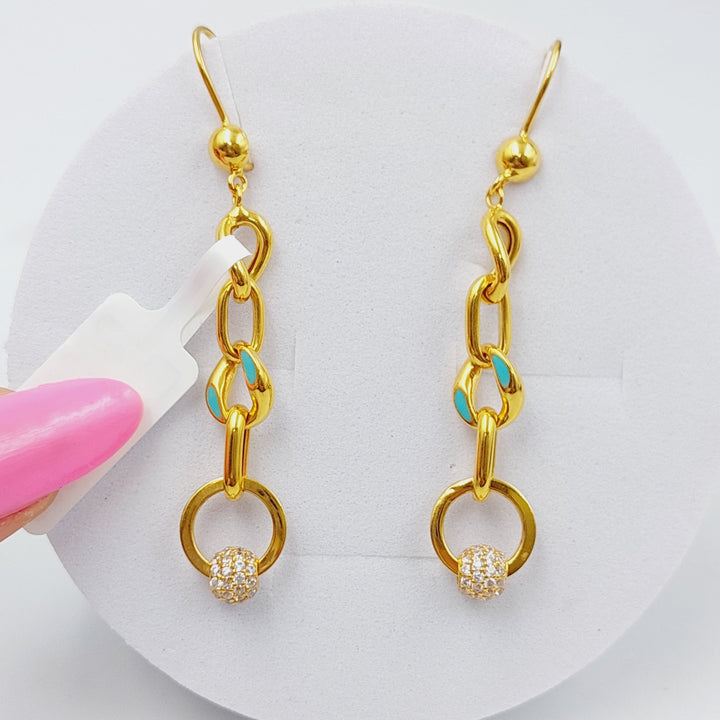 21K Gold Fancy Earrings by Saeed Jewelry - Image 1