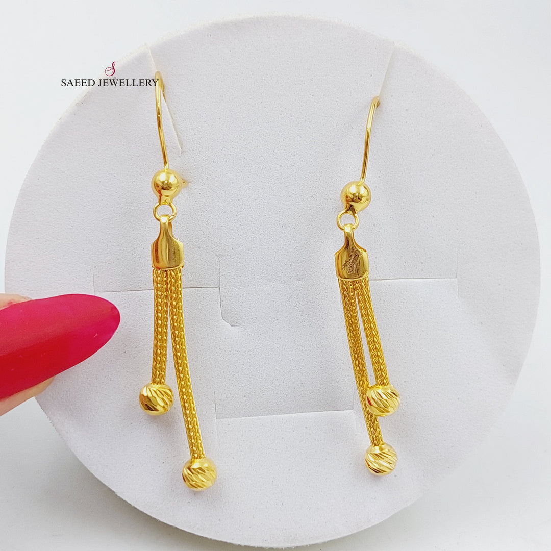 21K Gold Fancy Earrings by Saeed Jewelry - Image 1