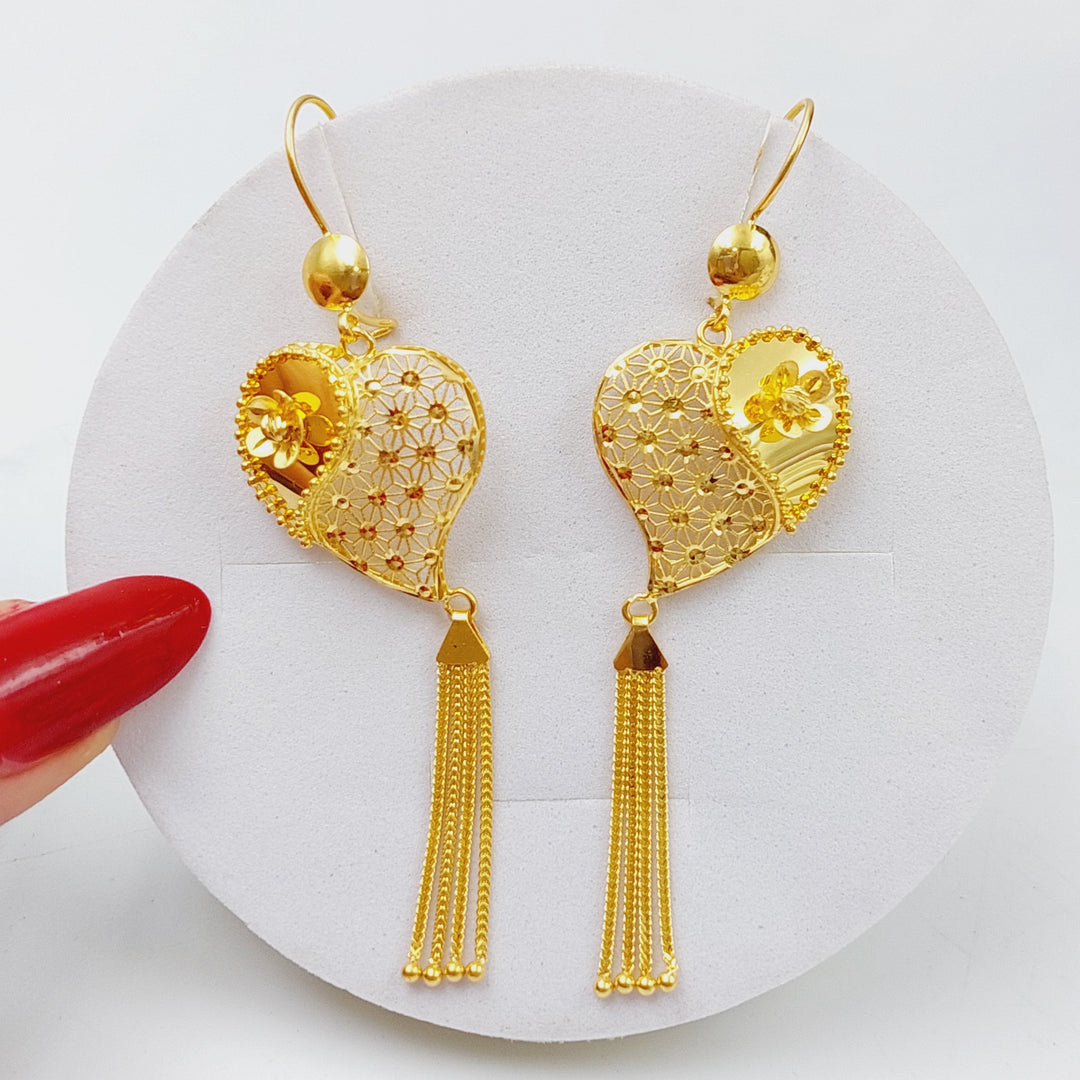 21K Gold Fancy Earrings by Saeed Jewelry - Image 1