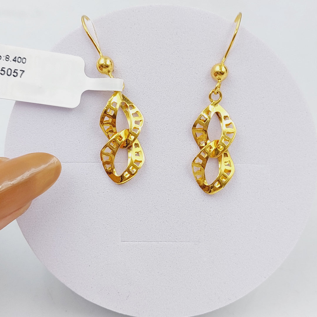 21K Gold Fancy Earrings by Saeed Jewelry - Image 5