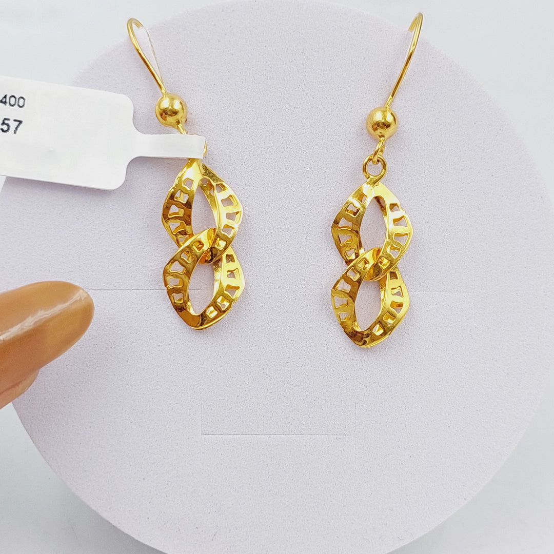 21K Gold Fancy Earrings by Saeed Jewelry - Image 1