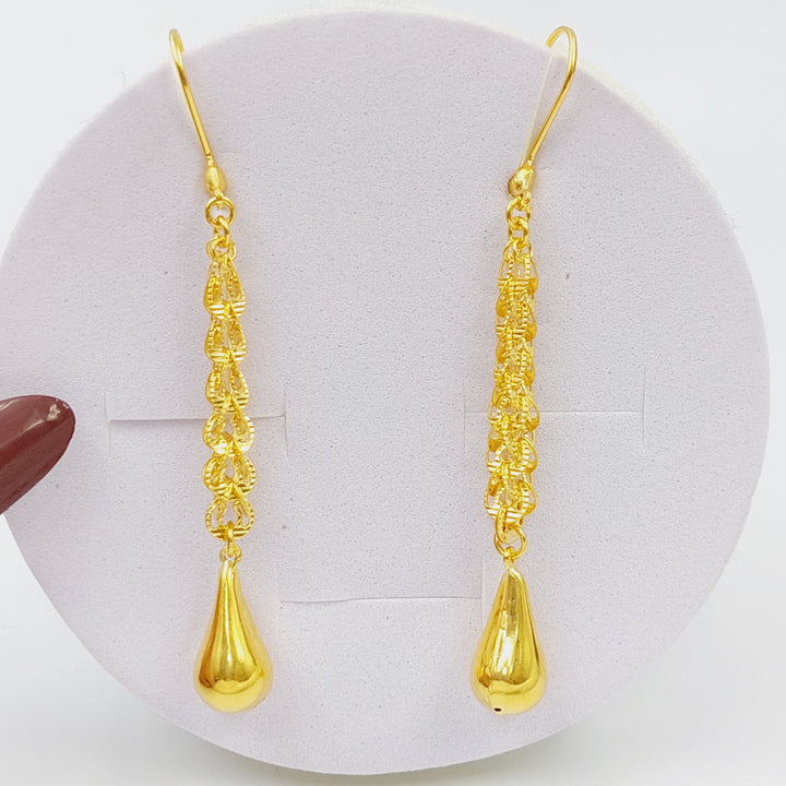 21K Gold Fancy Earrings by Saeed Jewelry - Image 1