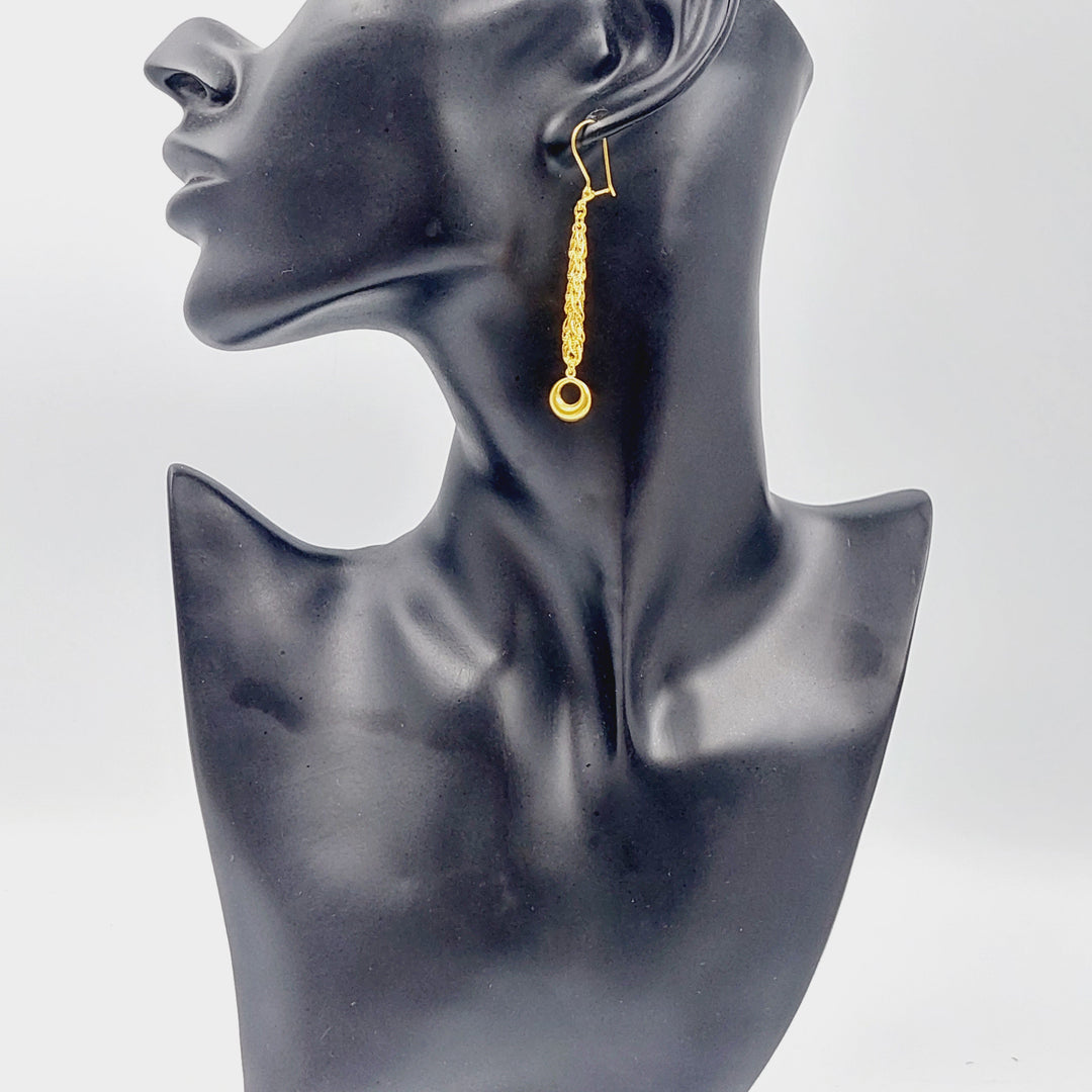 21K Gold Fancy Earrings by Saeed Jewelry - Image 2