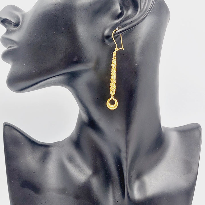 21K Gold Fancy Earrings by Saeed Jewelry - Image 3