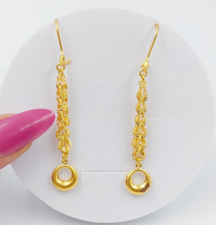 21K Gold Fancy Earrings by Saeed Jewelry - Image 1