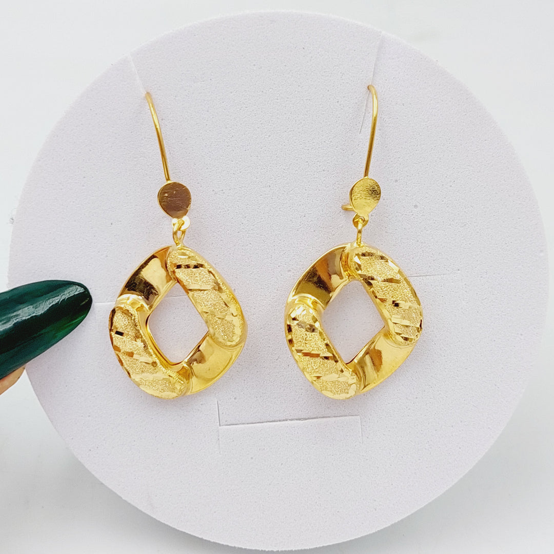 21K Gold Fancy Earrings by Saeed Jewelry - Image 1