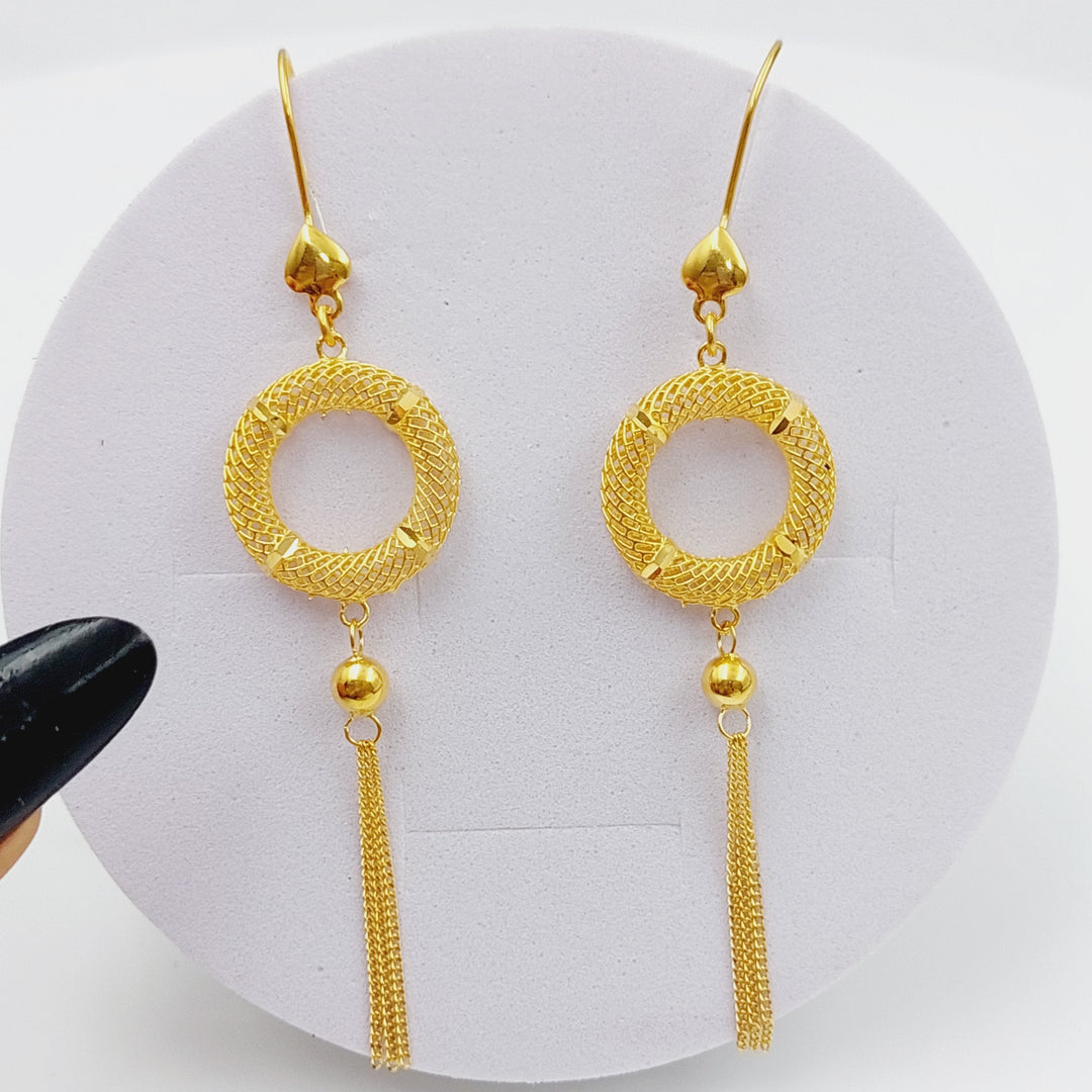 21K Gold Fancy Earrings by Saeed Jewelry - Image 1