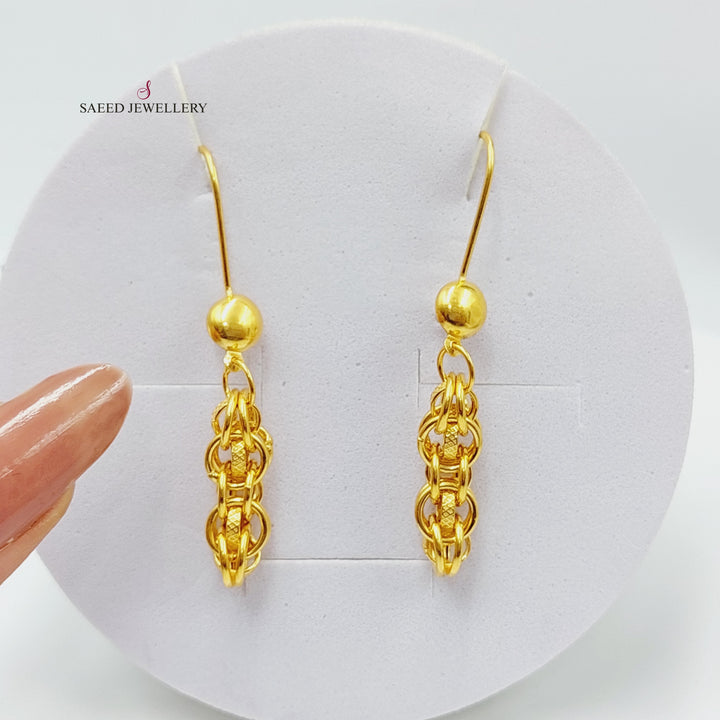 21K Gold Fancy Earrings by Saeed Jewelry - Image 1