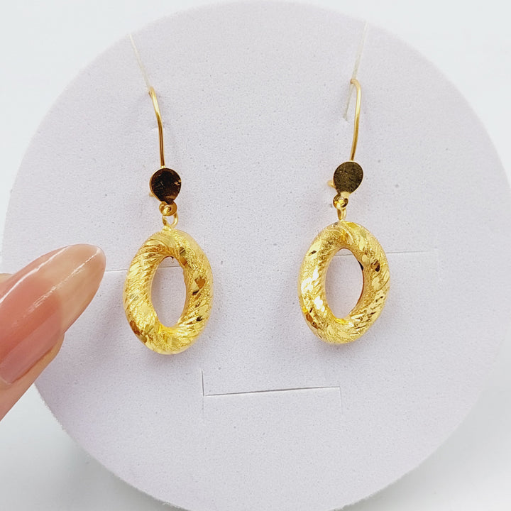 21K Gold Fancy Earrings by Saeed Jewelry - Image 1