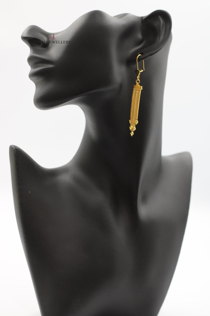 21K Gold Fancy Earrings by Saeed Jewelry - Image 2