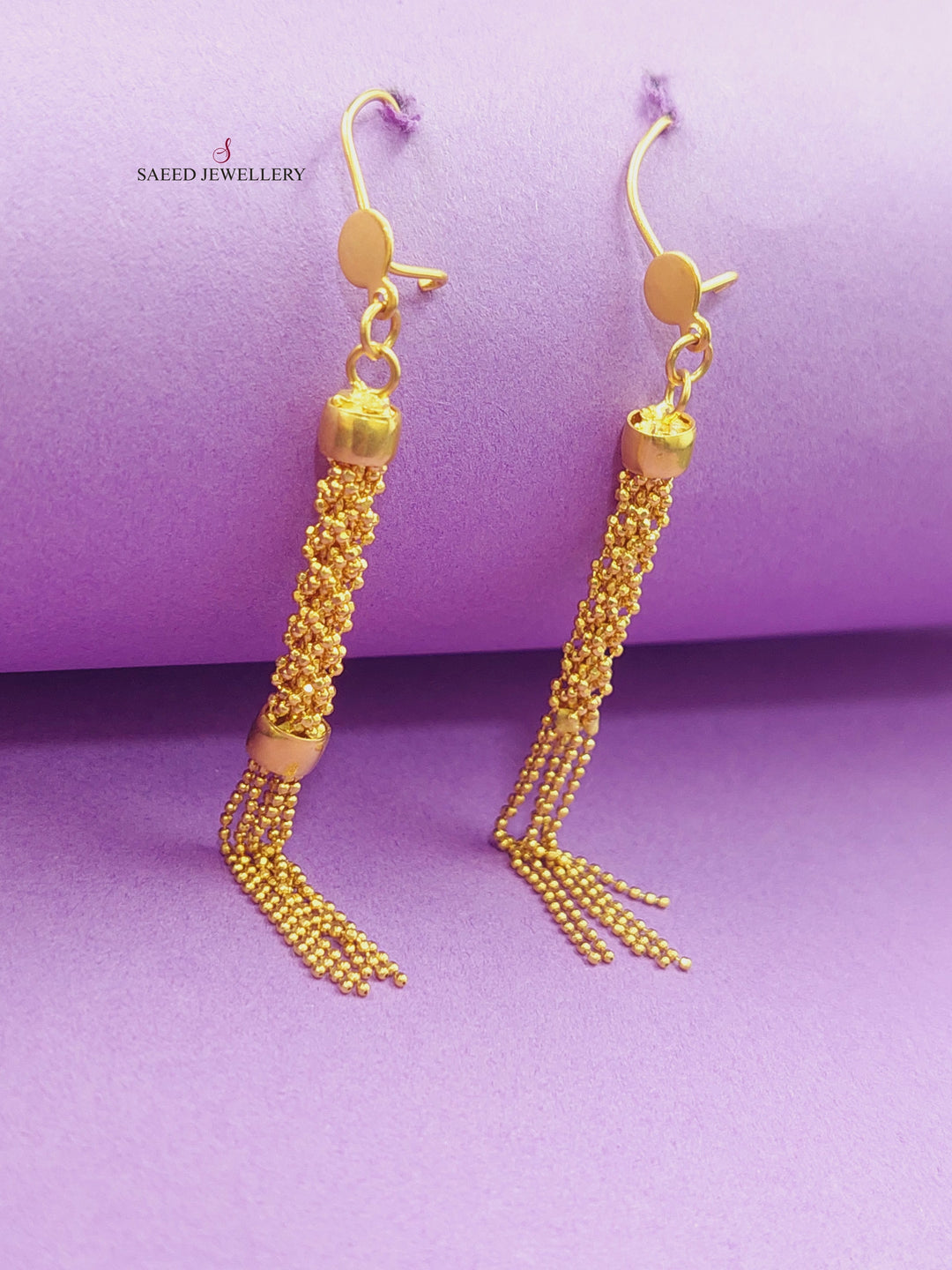 21K Gold Fancy Earrings by Saeed Jewelry - Image 1