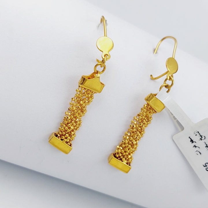 21K Gold Fancy Earrings by Saeed Jewelry - Image 3