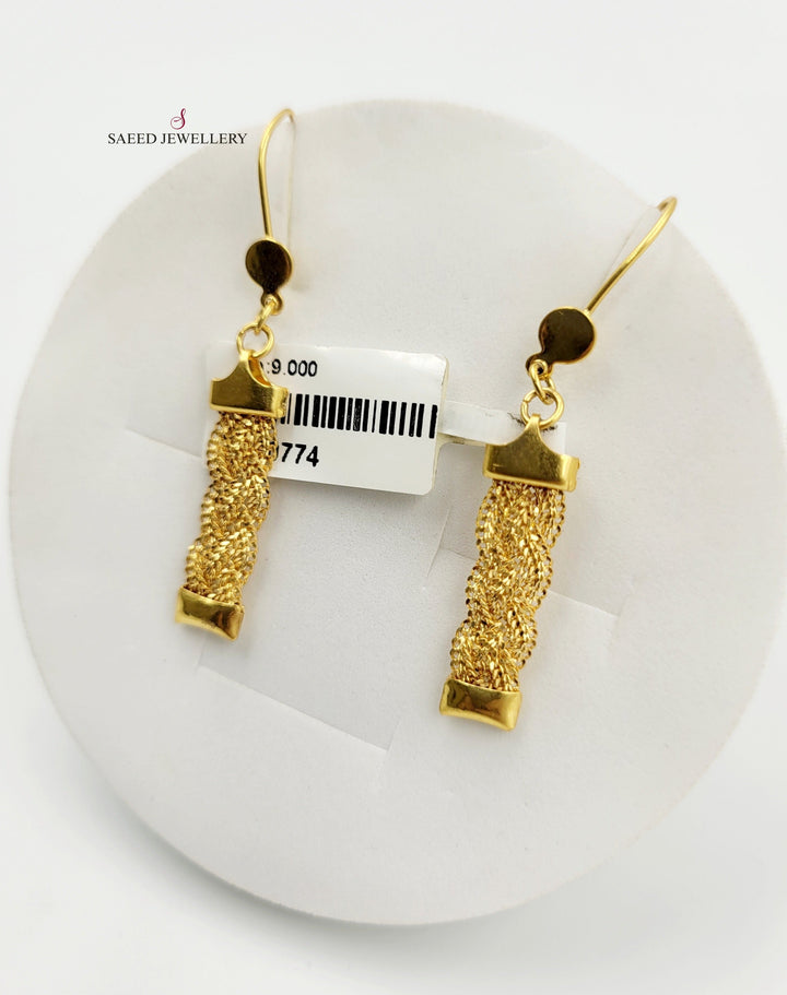 21K Gold Fancy Earrings by Saeed Jewelry - Image 1