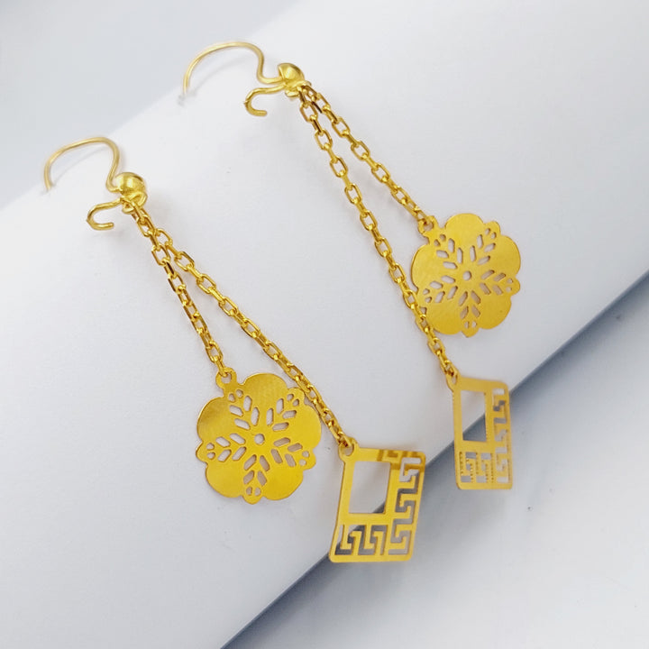 21K Gold Fancy Earrings by Saeed Jewelry - Image 5