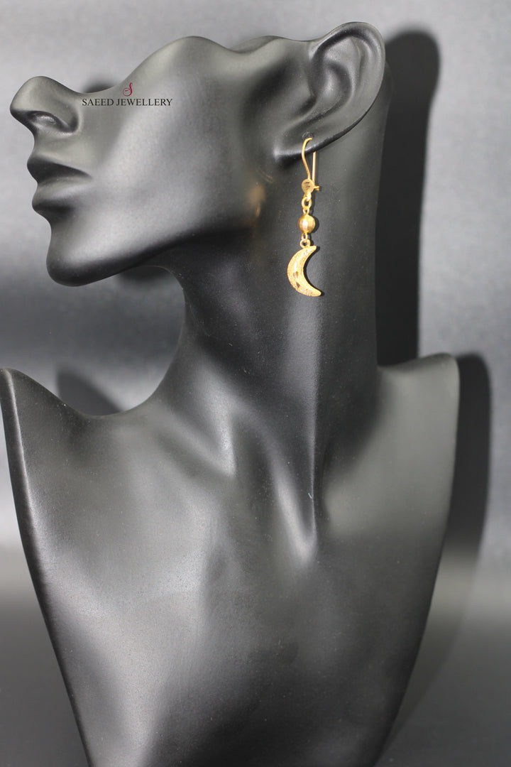 21K Gold Fancy Earrings by Saeed Jewelry - Image 5