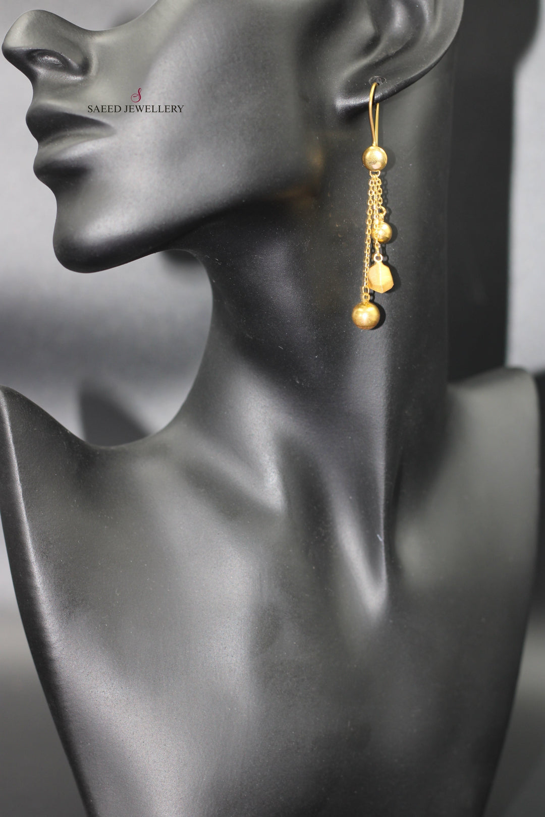 21K Gold Fancy Earrings by Saeed Jewelry - Image 7