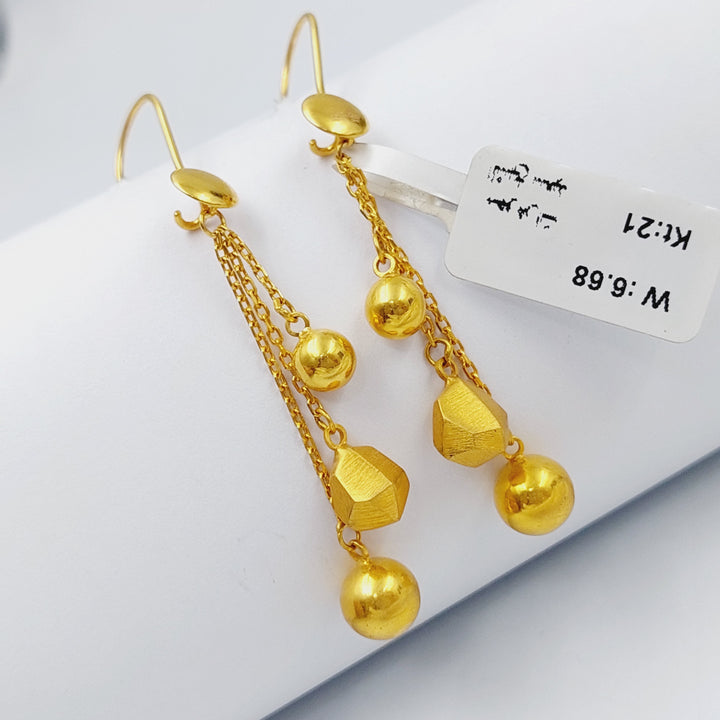 21K Gold Fancy Earrings by Saeed Jewelry - Image 8