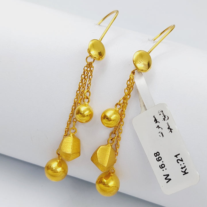 21K Gold Fancy Earrings by Saeed Jewelry - Image 1