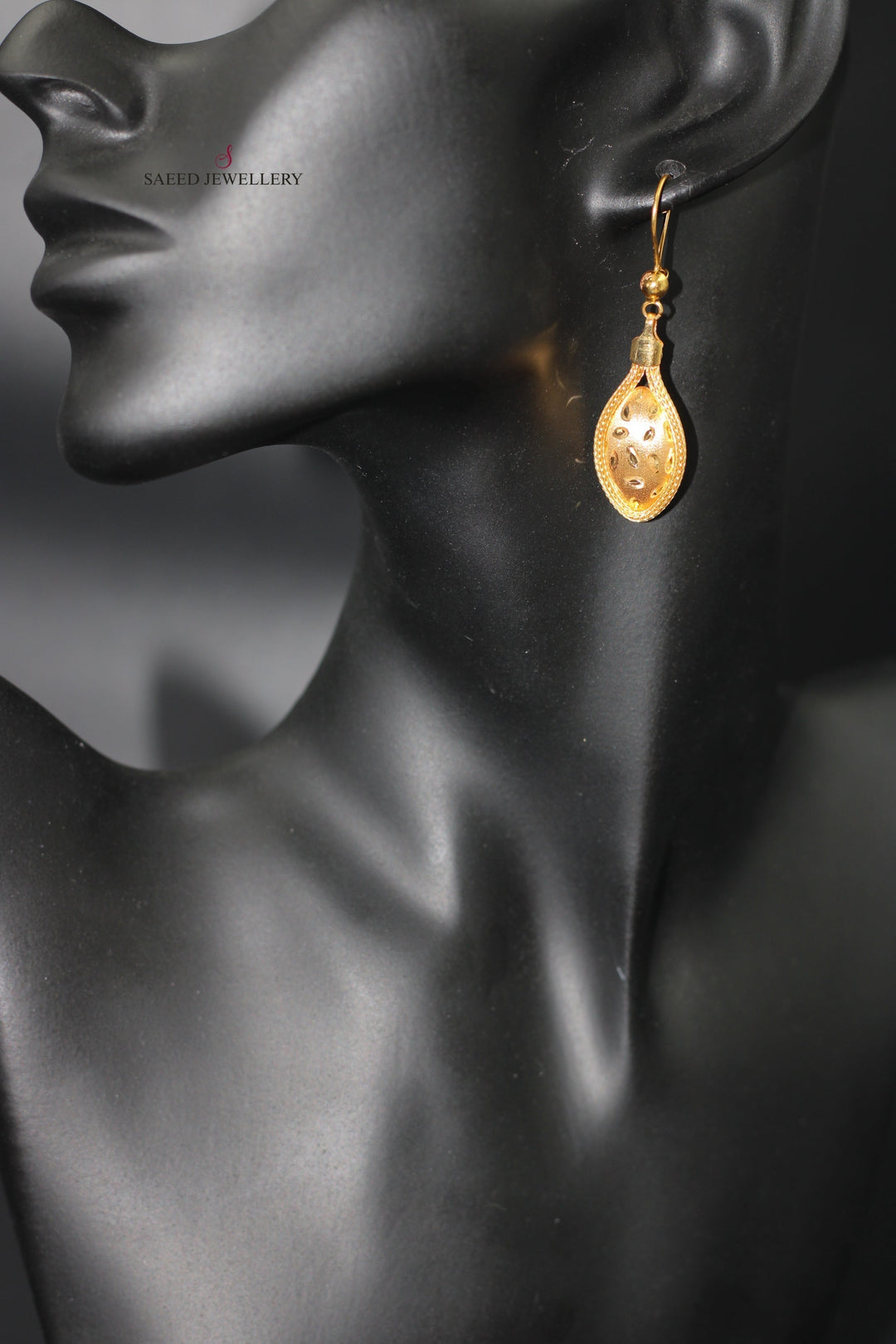 21K Gold Fancy Earrings by Saeed Jewelry - Image 6