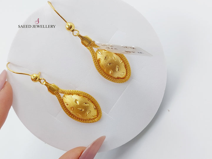 21K Gold Fancy Earrings by Saeed Jewelry - Image 1