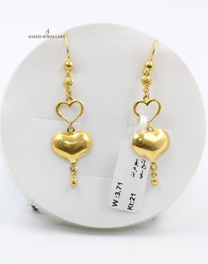 21K Gold Fancy Earrings by Saeed Jewelry - Image 1