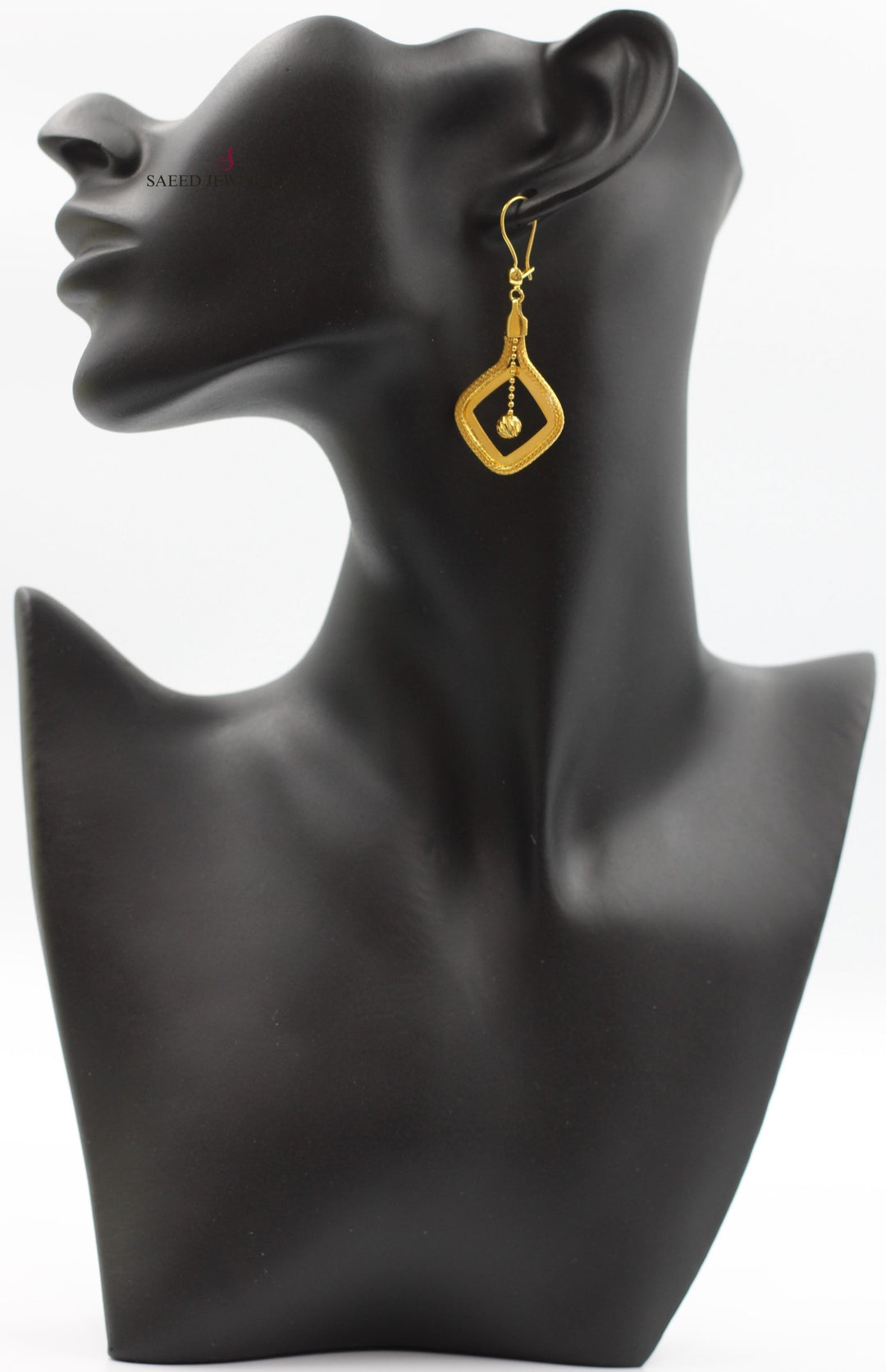 21K Gold Fancy Earrings by Saeed Jewelry - Image 3