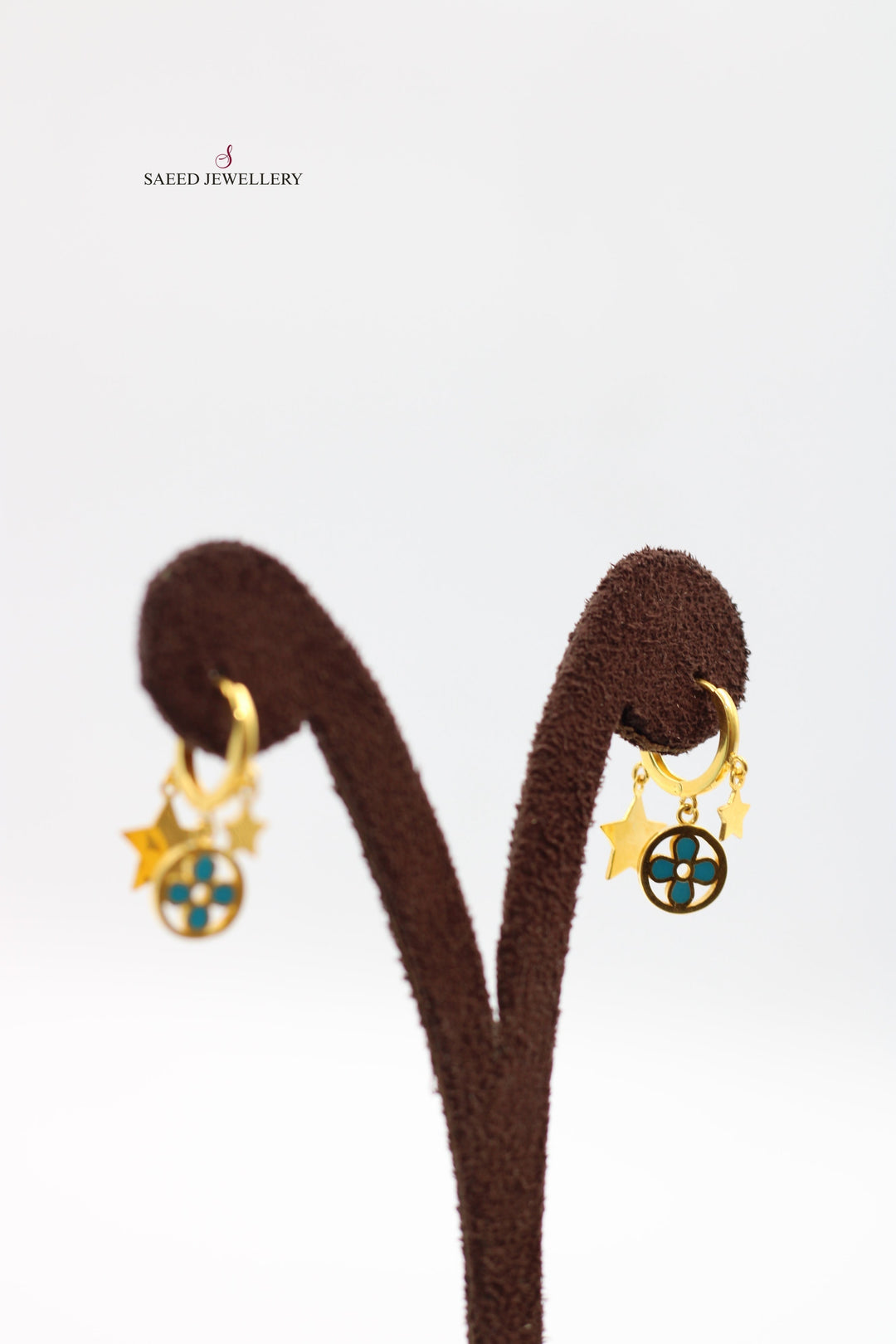 21K Gold Fancy Earrings by Saeed Jewelry - Image 6