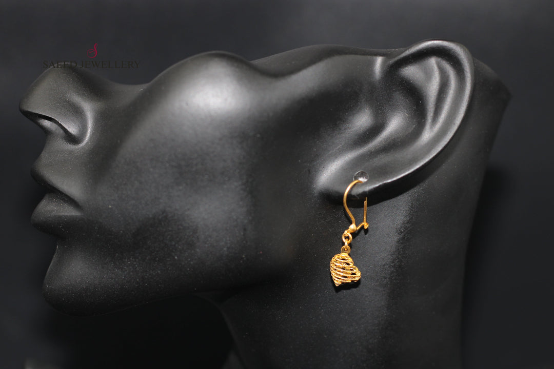 21K Gold Fancy Earrings by Saeed Jewelry - Image 6