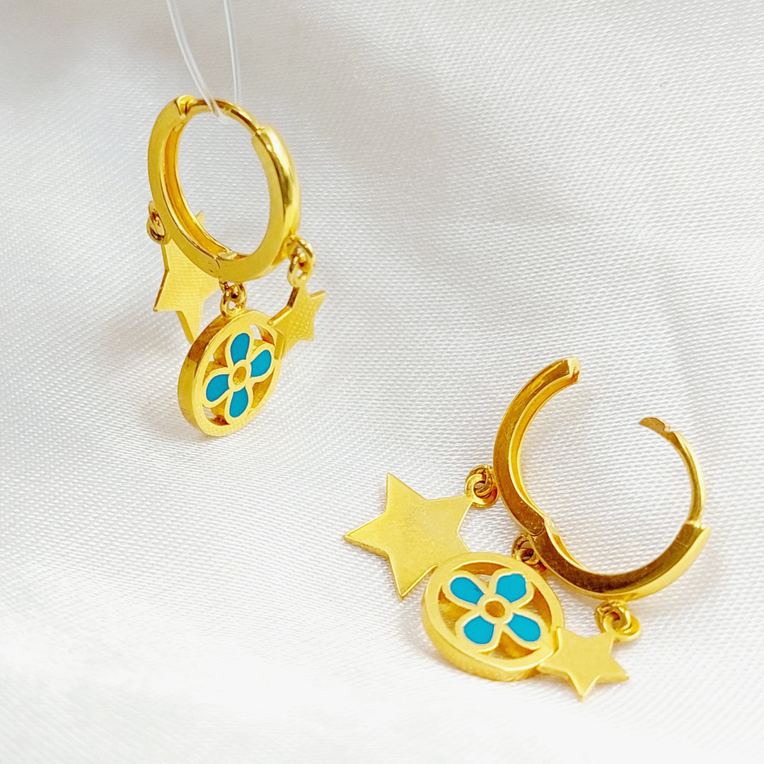 21K Gold Fancy Earrings by Saeed Jewelry - Image 1