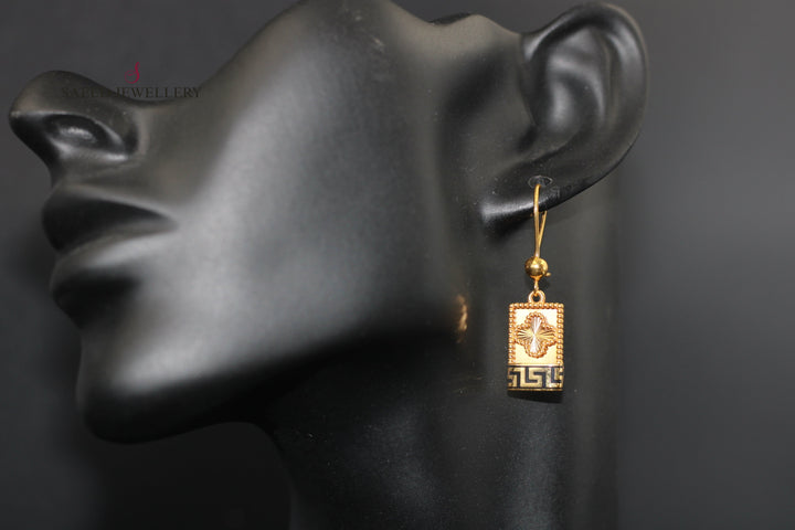 21K Gold Fancy Earrings by Saeed Jewelry - Image 1