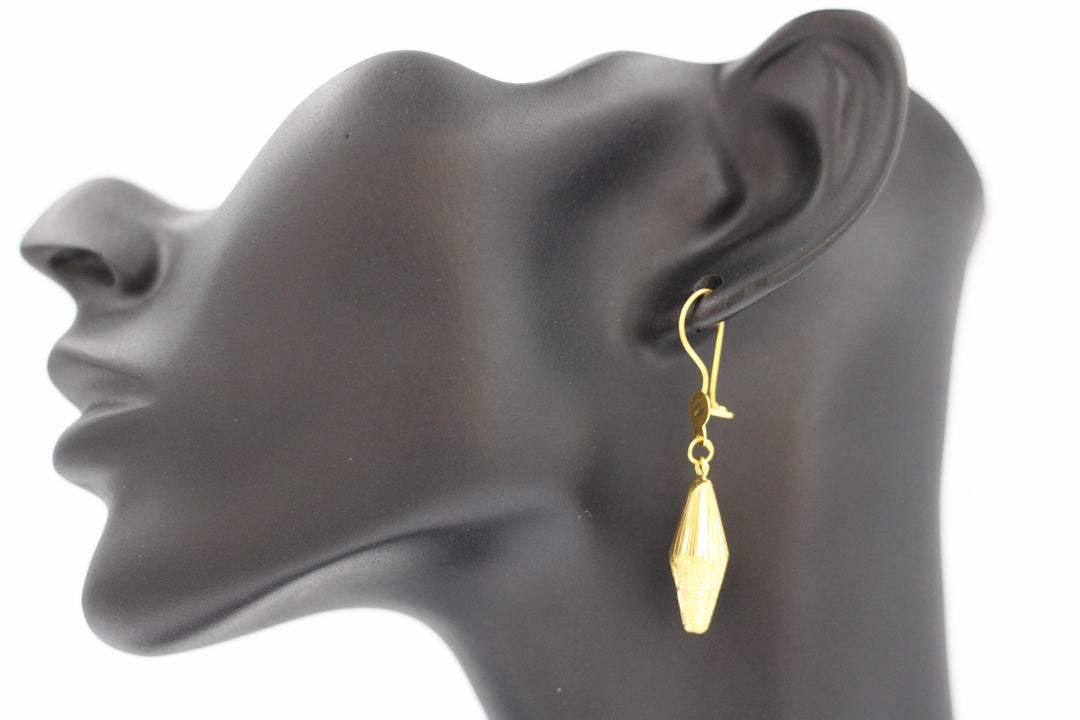 21K Gold Fancy Earrings by Saeed Jewelry - Image 2