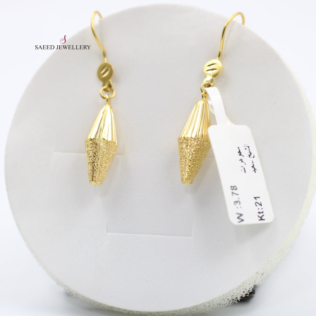 21K Gold Fancy Earrings by Saeed Jewelry - Image 1