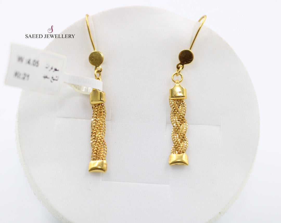 21K Gold Fancy Earrings by Saeed Jewelry - Image 1