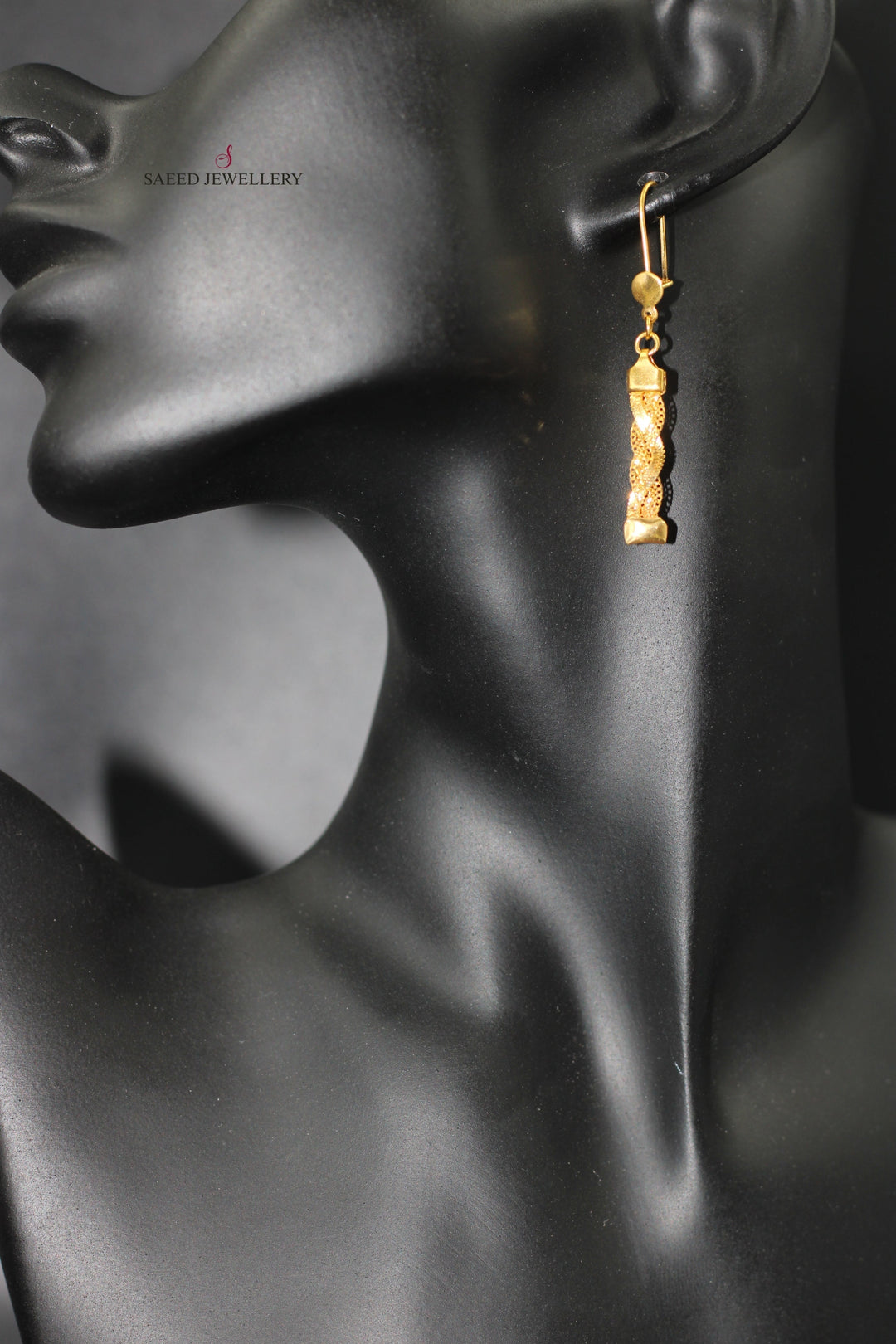 21K Gold Fancy Earrings by Saeed Jewelry - Image 3