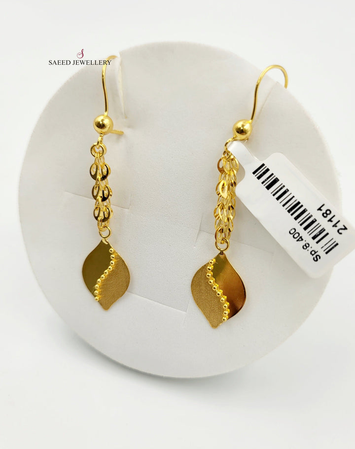 21K Gold Fancy Earrings by Saeed Jewelry - Image 1