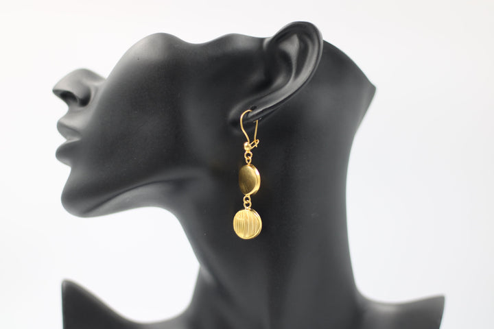 21K Gold Fancy Earrings by Saeed Jewelry - Image 8