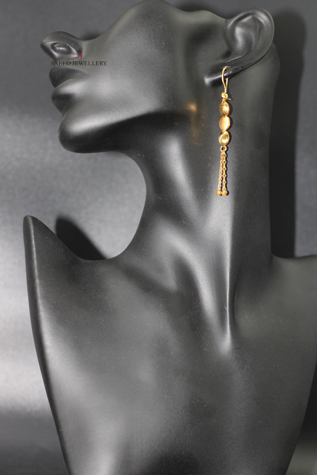 21K Gold Fancy Earrings by Saeed Jewelry - Image 3