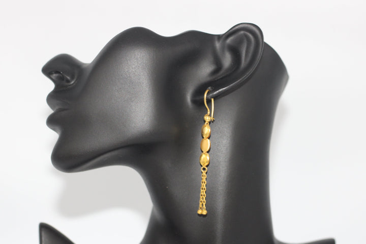 21K Gold Fancy Earrings by Saeed Jewelry - Image 8