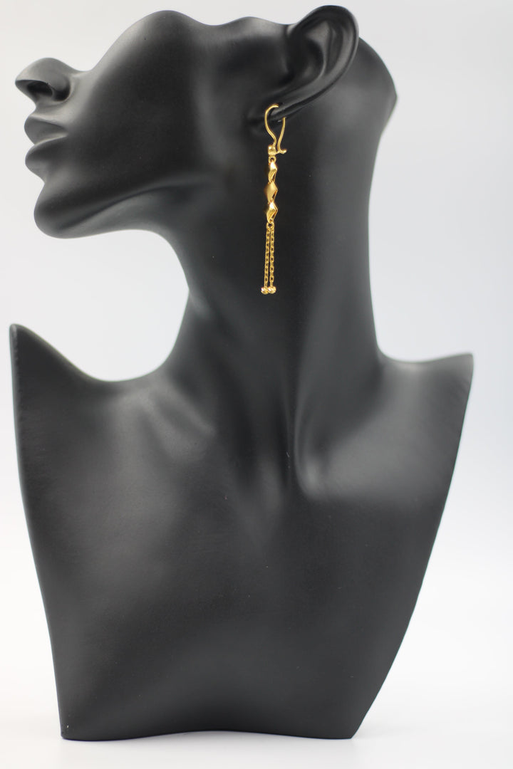 21K Gold Fancy Earrings by Saeed Jewelry - Image 6