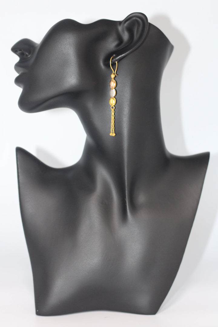 21K Gold Fancy Earrings by Saeed Jewelry - Image 5