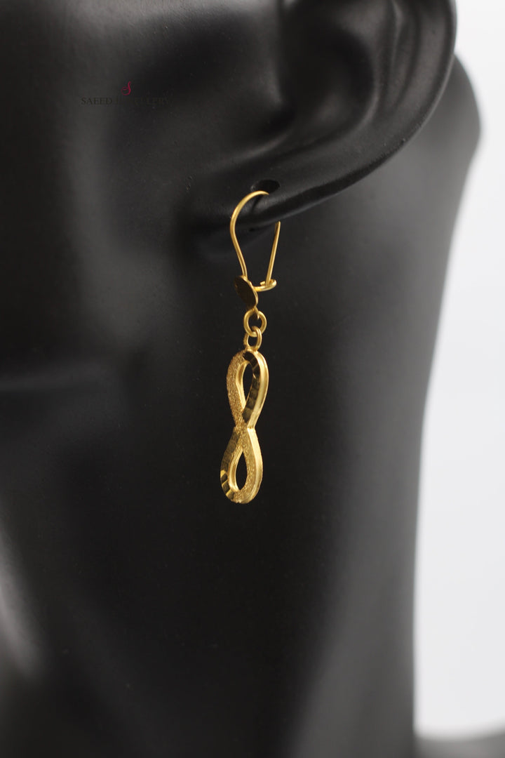 21K Gold Fancy Earrings by Saeed Jewelry - Image 3