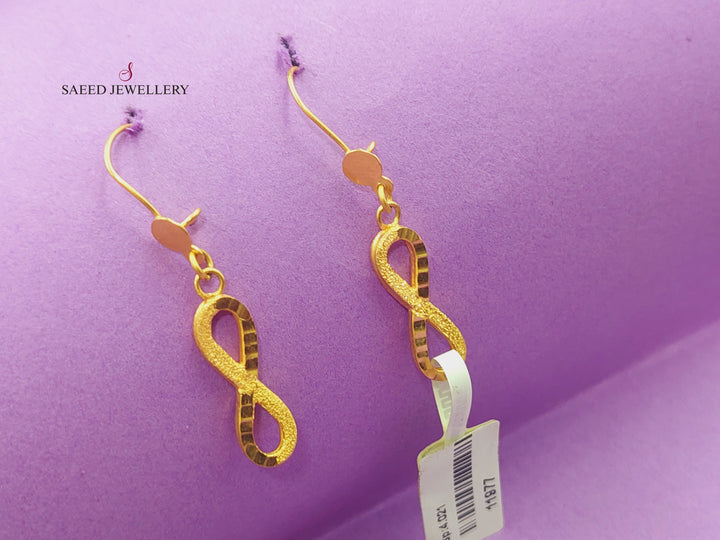 21K Gold Fancy Earrings by Saeed Jewelry - Image 1