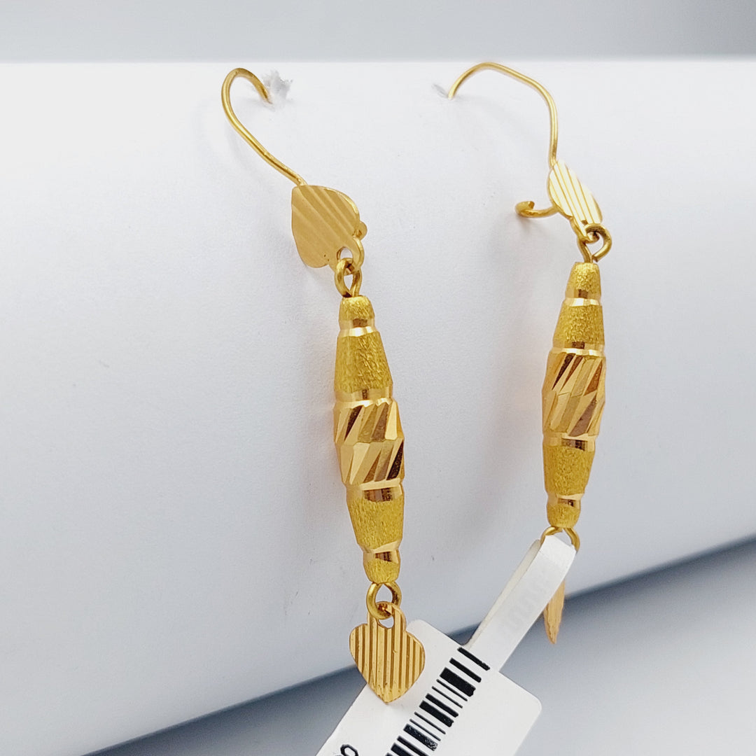 21K Gold Fancy Earrings by Saeed Jewelry - Image 1