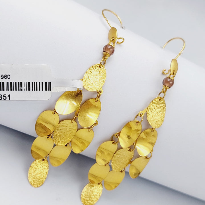 21K Gold Fancy Earrings by Saeed Jewelry - Image 1